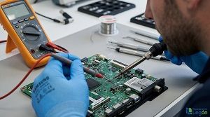 Placa de TV Samsung en taller de reparación en Madrid