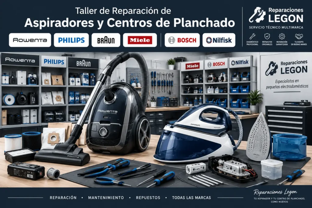 Reparación de aspiradores y centros de planchado en Madrid
