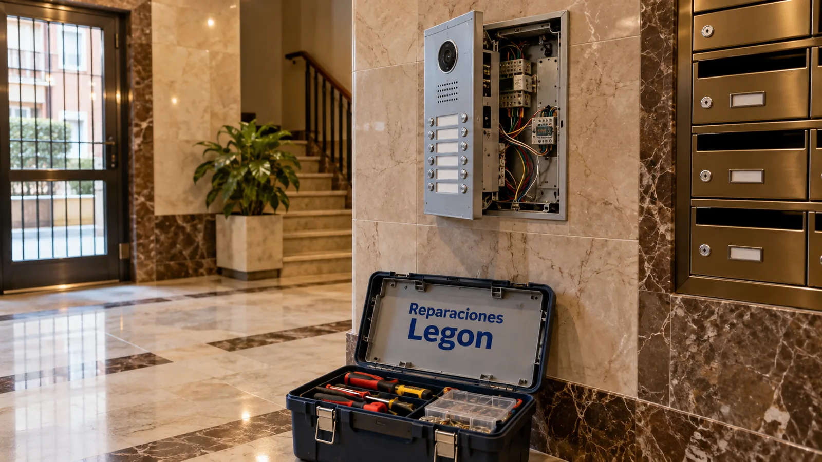 Reparación de portero automático en un portal de Alcobendas - Reparaciones Legon